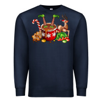 Navy chocolate elf Premium Sweatshirt - FaDigitalArtStudio