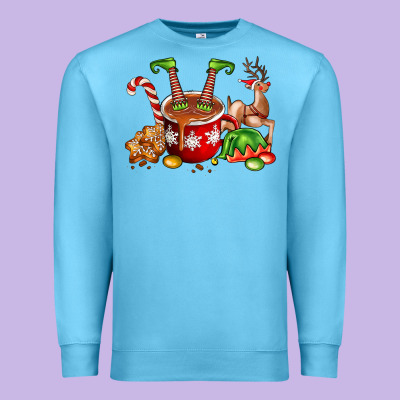 Chocolate Elf Premium Sweatshirt Designed By Fadigitalartstudio