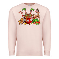 Pale Pink chocolate elf Premium Sweatshirt - FaDigitalArtStudio