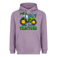 Lavender just a boy who loves tractors Heavyweight Hoodie - Zillion Design Studio