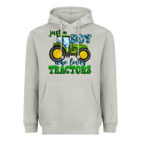 Moon Dust just a boy who loves tractors Heavyweight Hoodie - Zillion Design Studio