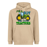 Mushroom just a boy who loves tractors Heavyweight Hoodie - Zillion Design Studio