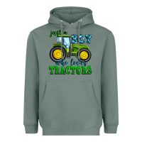 Sage just a boy who loves tractors Heavyweight Hoodie - Zillion Design Studio