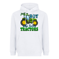 White just a boy who loves tractors Heavyweight Hoodie - Zillion Design Studio