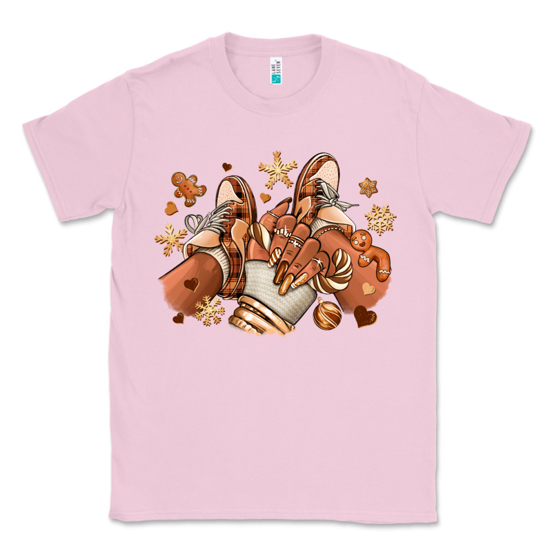 Melanin Christmas Black Girl Sneakers Classic Tee by RanaPortraitStore | Teevron