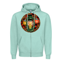 Seafoam Xmas Lantern Christmas Zipper Hoodie - RanaPortraitStore