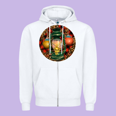 Zipper Hoodie Xmas Lantern Christmas