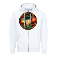 White Xmas Lantern Christmas Zipper Hoodie - RanaPortraitStore