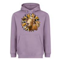Sunflower With Goat Heavyweight Hoodie | Teevron