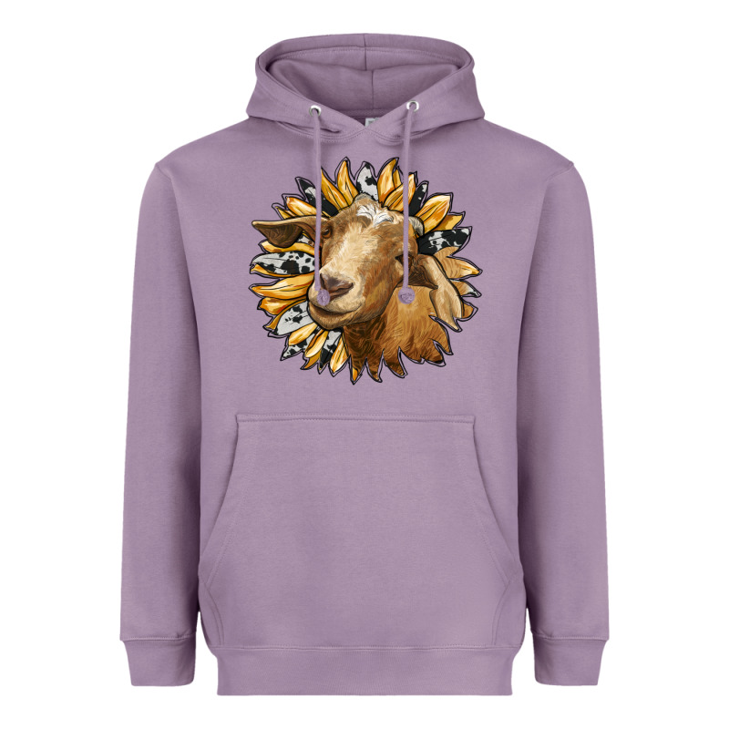 Sunflower With Goat Heavyweight Hoodie by RanaPortraitStore | Teevron