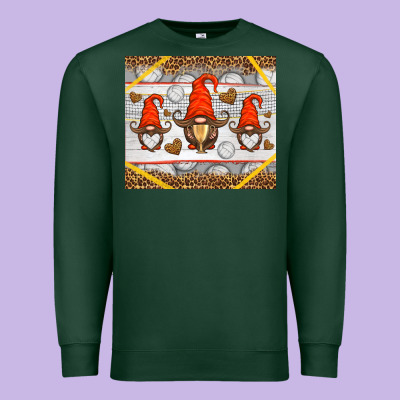 Western Volleyball Gnome Premium Sweatshirt Designed By Hra Design Shop