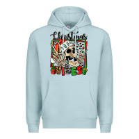 Blue Mist christmas vibes skeleton Premium Hoodie - Jasminsmagicworld