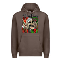Coffee christmas vibes skeleton Premium Hoodie - Jasminsmagicworld