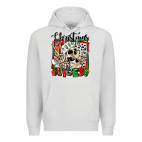 Dove Grey christmas vibes skeleton Premium Hoodie - Jasminsmagicworld