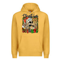 Mustard christmas vibes skeleton Premium Hoodie - Jasminsmagicworld