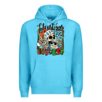 Ocean Blue christmas vibes skeleton Premium Hoodie - Jasminsmagicworld