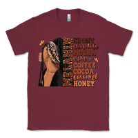 Burgundy Melanin many shades of brown afro woman Classic Tee - RanaPortraitStore