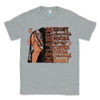 Heather Grey Melanin many shades of brown afro woman Classic Tee - RanaPortraitStore