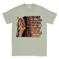 Matcha Melanin many shades of brown afro woman Classic Tee - RanaPortraitStore
