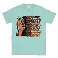 Seafoam Melanin many shades of brown afro woman Classic Tee - RanaPortraitStore