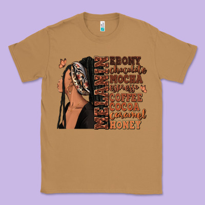 Melanin Many Shades Of Brown Afro Woman Classic Tee Designed By Ranaportraitstore