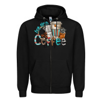 Black but first coffee Zipper Hoodie - texasbilliewilder
