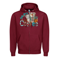 Burgundy but first coffee Zipper Hoodie - texasbilliewilder