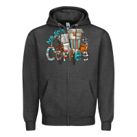 Charcoal Heather but first coffee Zipper Hoodie - texasbilliewilder