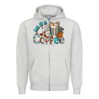 Dove Grey but first coffee Zipper Hoodie - texasbilliewilder