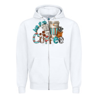 White but first coffee Zipper Hoodie - texasbilliewilder
