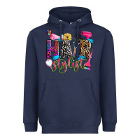 Navy hairstylist Heavyweight Hoodie - Zillion Design Studio