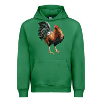 Emerald American Game Rooster Urban Hoodie - LillyAllenDesigns