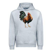 Heather Grey American Game Rooster Urban Hoodie - LillyAllenDesigns