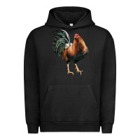 Pigment Black American Game Rooster Urban Hoodie - LillyAllenDesigns