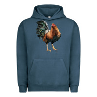 Pigment Midnight Navy American Game Rooster Urban Hoodie - LillyAllenDesigns