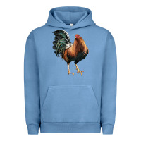 Pigment Pebble Blue American Game Rooster Urban Hoodie - LillyAllenDesigns
