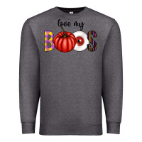 Charcoal Heather love my boos Premium Sweatshirt - CowhideDigitalArt