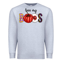 Heather Grey love my boos Premium Sweatshirt - CowhideDigitalArt