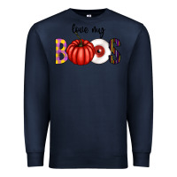 Navy love my boos Premium Sweatshirt - CowhideDigitalArt