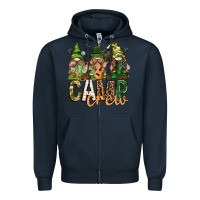 Navy camp crew with gnomies Zipper Hoodie - texasbilliewilder