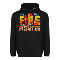 Black firefighter Heavyweight Hoodie - Zillion Design Studio