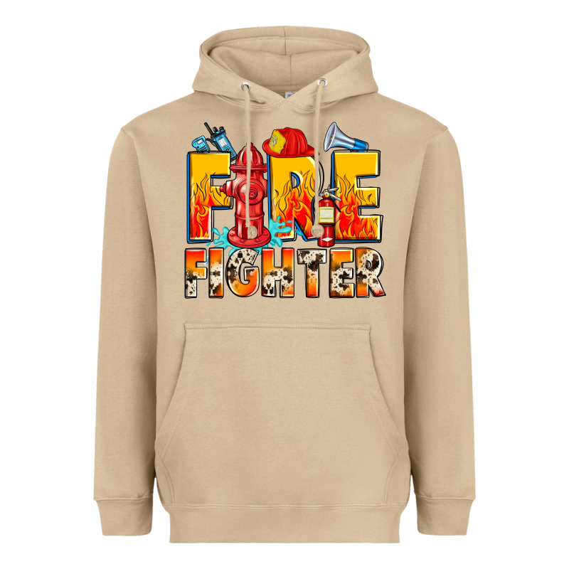 Firefighter Heavyweight Hoodie by Zillion Design Studio | Teevron