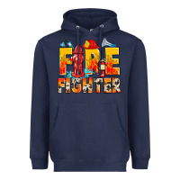 Navy firefighter Heavyweight Hoodie - Zillion Design Studio