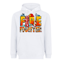 White firefighter Heavyweight Hoodie - Zillion Design Studio
