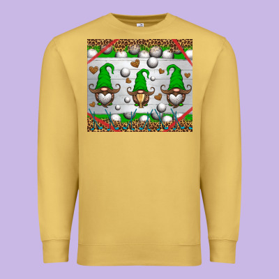 Western Golf Gnome Premium Sweatshirt Designed By Hra Design Shop