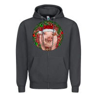 Smoke Pig Christmas Zipper Hoodie - RanaPortraitStore