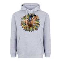 Heather Grey sunflower rodeo Heavyweight Hoodie - RanaPortraitStore