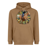 Toasted Coconut sunflower rodeo Heavyweight Hoodie - RanaPortraitStore
