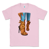 Bubblegum Pink Leopard heels black fashion girl Classic Tee - RanaPortraitStore