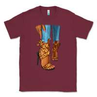Burgundy Leopard heels black fashion girl Classic Tee - RanaPortraitStore